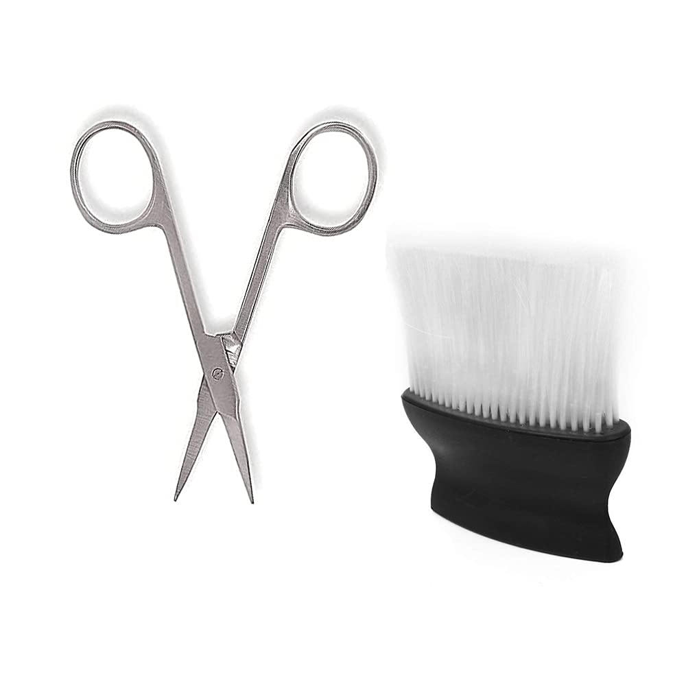 Eyebrow Hair Nose Hair Trim Scissor Manicure Scissor And Face Duster Neck Duster Brush Hair Cleaning Neck Brush-image-39