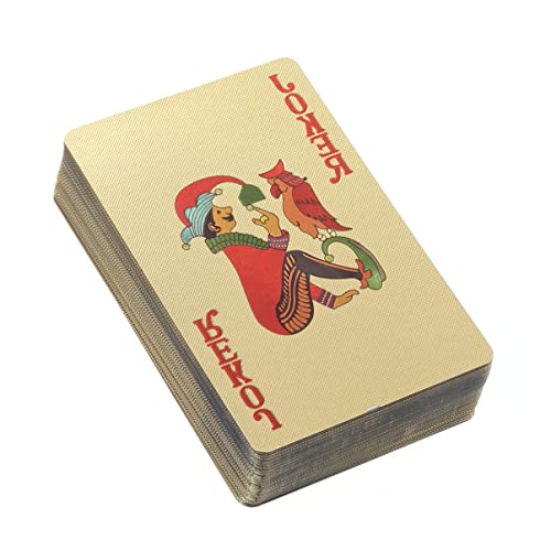 ifundom 3stücke Goldene Folie Pokerkarten Plattiertes Spielkarten-Deck Für Spiele Und Langlebig Für Partys Und Familienspaß Mit Hervorragendem Spielgefühl Und Sammlerwert – Bild 6