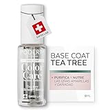 PODERM - BASE COAT Protectora - Enriquecida con ÁRBOL DE TÉ - Garantiza una larga duración de los colores - Prevención y tratamiento de las uñas amarillas/dañadas - Ingredientes naturales - Swiss Lab