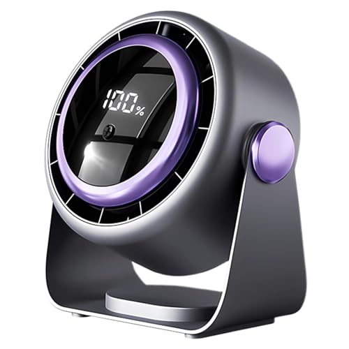 Generico Ventilateur de bureau - Ventilateur de bureau USB | Bureau Portable | Charge USB Plus Personnel | Écran tactile Portable Avec Affichage Numérique,...