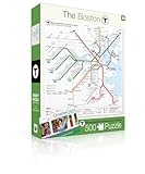 New York Puzzle Company - Boston Transit Boston T - 500 Piece Jigsaw Puzzle