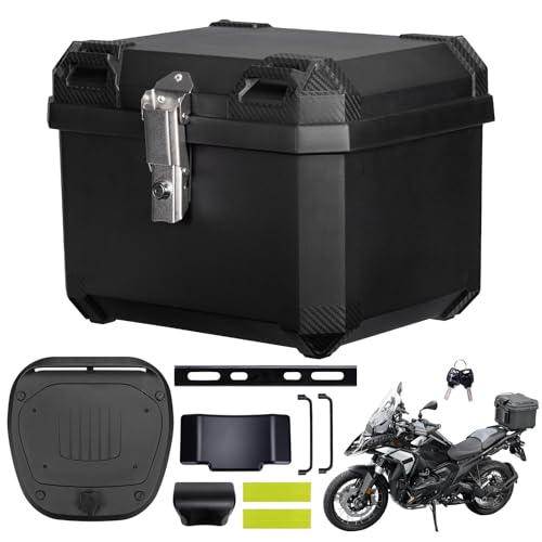KEMIMOTO Motorcycle Top Case, Universal PP Plastic Trunk Motorbike Tail Box for...