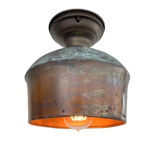 thelampgoods Copper Handcrafted Metal Rustic Farmhouse Ceiling Light - Farmhouse