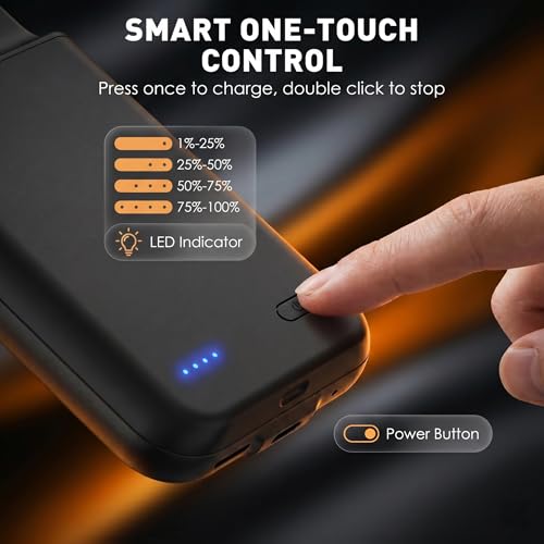 Funda con batería para iPhone 16 Pro Max de 10000 mAh ultradelgada para viajes 6