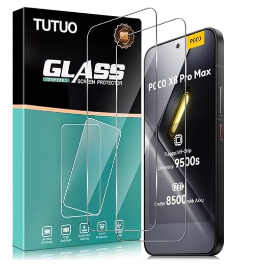 TUTUO Schutzfolie für Xiaomi POCO X8 Pro Max 5G für Panzerglas, [2 Stück] Displayschutz 9H Härte Ultra-Klar Folie, Blasenfrei, Anti-Kratz, Anti-Fall Panzer Schutz Glas
