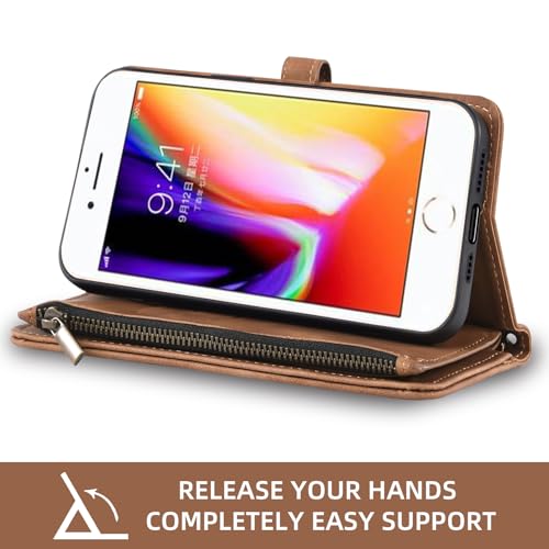 Coque iPhone 7 Asuwish protection portable DKPTPT UK2 marron - 5