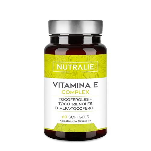 Vitamina E Cápsulas   Tocotrienoles + Tocoferoles   Antioxidante   Protege las Células del Estrés Oxidativo   60 Softgels Vitamin E Complex Nutralie