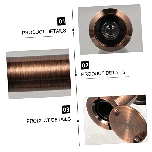 Lifkome Anti- Door Peephole Security Doors For Front Door Brass Door Viewer Door Viewer Cover Anti- Door Viewer Copper Viewer Door Hole With Cover Door Peep Hole Red Concha #TOP1