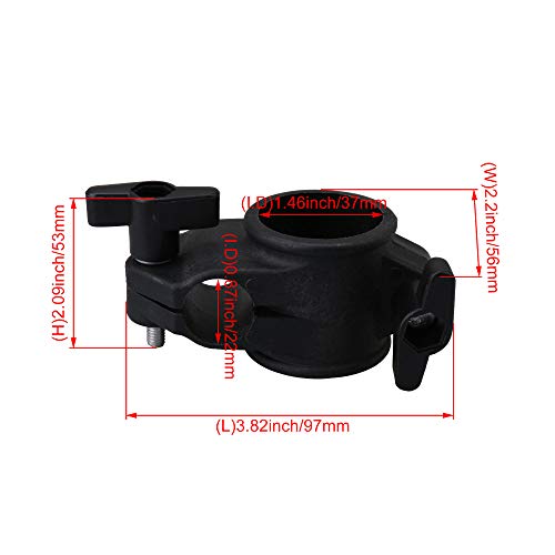 Logyues 22Mm Electronic Drums T Clamp Clip Bracket Kit Tubing Rack Mount Black Replacement For Roland Cr-22 thumb #4