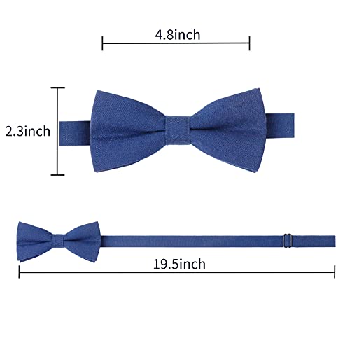 Image of AUSKY 8 PACKS Elegant Adjustable Pre-tied Bow Ties for Men Boys (1&4&5&6&8 Pack for option)