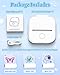 Memoqueen T02 Mini Printer, Inkless Sticker Print Pads, Bluetooth Portable Printer, Great for DIY Journal, Memo, Sticker and Study Notes, Ideal Gifts, Compatible with iOS & Android, White