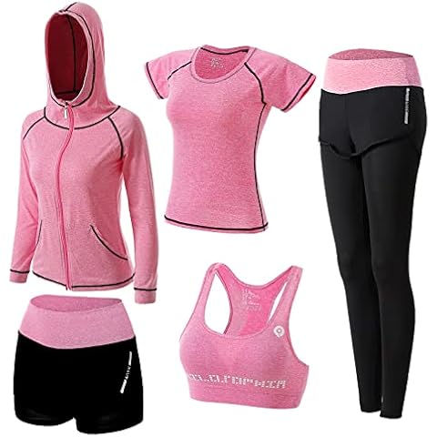 ZETIY Women's 5pcs Yoga and Fitness Set Cover