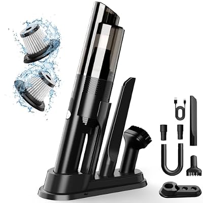 Handheld Vacuum Cordless,10KPA Powerful Suction Car Vacuum with 2-Speed, Vacuum Cleaner with Charging Dock, Portable Lightweight 4-in-1 Mini Hand Held Vacuum for Car Home Pet Office and Pet Hair