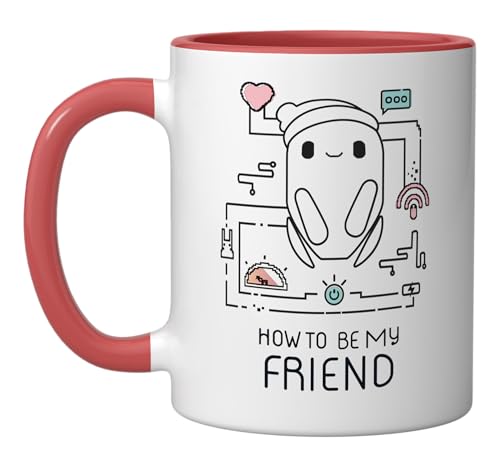 Taza de cerámica Ron's Gone Wrong B-Bot rojo/blanco miniatura 1