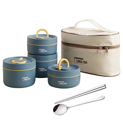 Recipientes de almoço isolados,Home Compartimento de Aço Inoxidável Empilhável Snack Box | Lancheira