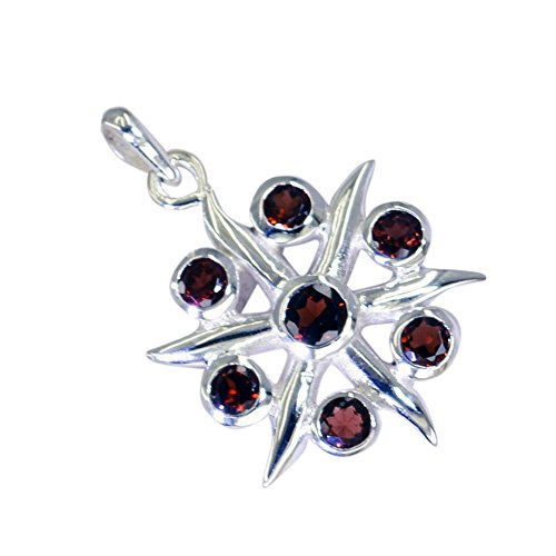 Charms pour les femmes de janvier en argent et collier de guérison chakra fait main