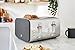 Swan ST14620GRYN Nordic 4-Slice Toaster with Defrost/Reheat/Cancel Functions, Cord Storage, 1500W, Grey