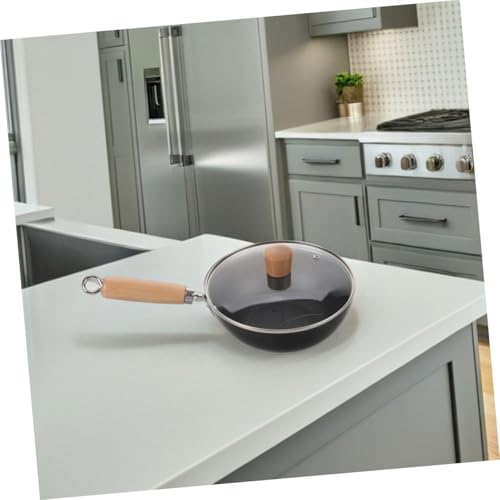 Wok tradicional de hierro fundido con tapa antiadherente miniatura 6