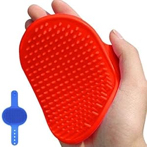 Bathing and Grooming Hand Brush with Rubber Bristles for Dogs and Cats – 1 Piece