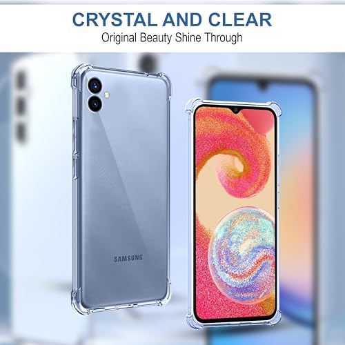 Image of CEDO Samsung Galaxy M04 / F04 / A04E (4G) Bumper Case | Soft Jel Flexible Thin Full Protection Shock Proof Clear TPU Back Case Cover for Samsung Galaxy M04 / F04 / A04E (4G) (Transparent)