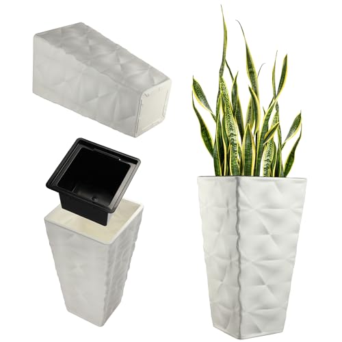 KADAX Blumentopf mit 3D Effekt, Blumenkübel aus Kunststoff in 4 Farben,...