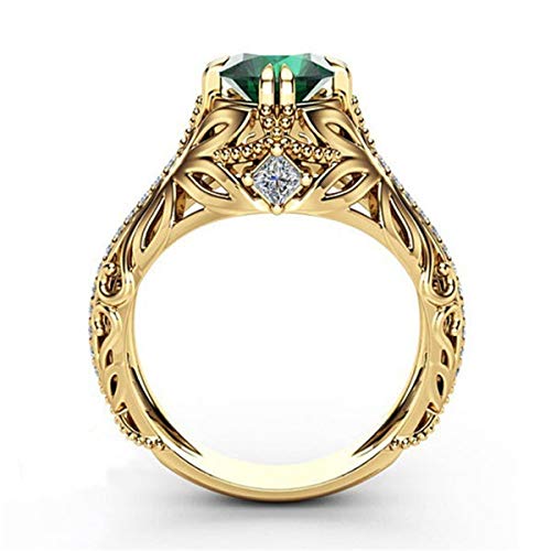 Bague émeraude diamant pour anniversaire de mariage et grand événement - 3