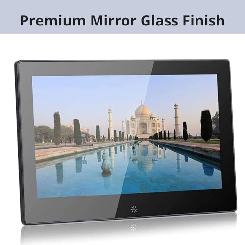 Image of Miracle Digital 12-inch HDMI Hi-Def Digital Photo Frame with Mirror Glass Finish, 8GB Built-in Memory, 2GB RAM, USB /SD Card Support, Remote Control, Stereo Speakers, and Video /Photo Slide Show