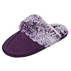 Jessica Simpson Girls Comfy Slippers – Cute Faux Fur Slip-on Shoes Memory Foam House Slipper