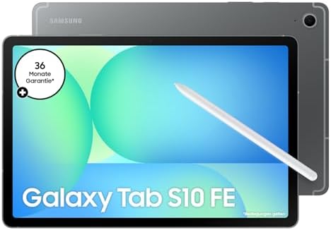 Samsung Galaxy S10 FE AI-Tablet, Android Tablet, 128 GB Speicher, 8 GB RAM, 27,70 cm/10,9" Display, Inkl. S Pen, Wi-Fi, Lange Akkulaufzeit, Gray, 36 Monate Herstellergarantie [Exkl