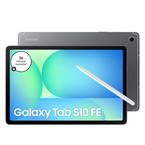 Samsung Galaxy S10 FE AI-Tablet, Android Tablet, 128 GB Speicher, 8 GB RAM, 27,70 cm/10,9" Display, Inkl. S Pen, Wi-Fi, Lange Akkulaufzeit, Gray, 36 Monate Herstellergarantie [Exklusiv auf Amazon]