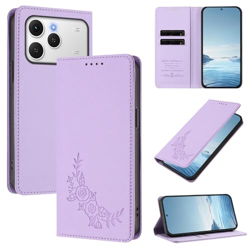 �X�}�z�P�[�X �Ή��@�� for Tecno Spark 40 4G �yRFID�u���b�N�z�y�J�[�h�z���_�[�t�����z �}�O�l�b�g�J�� �X�^���h�@�\�t���z�X�}�z�P�[�X Purple