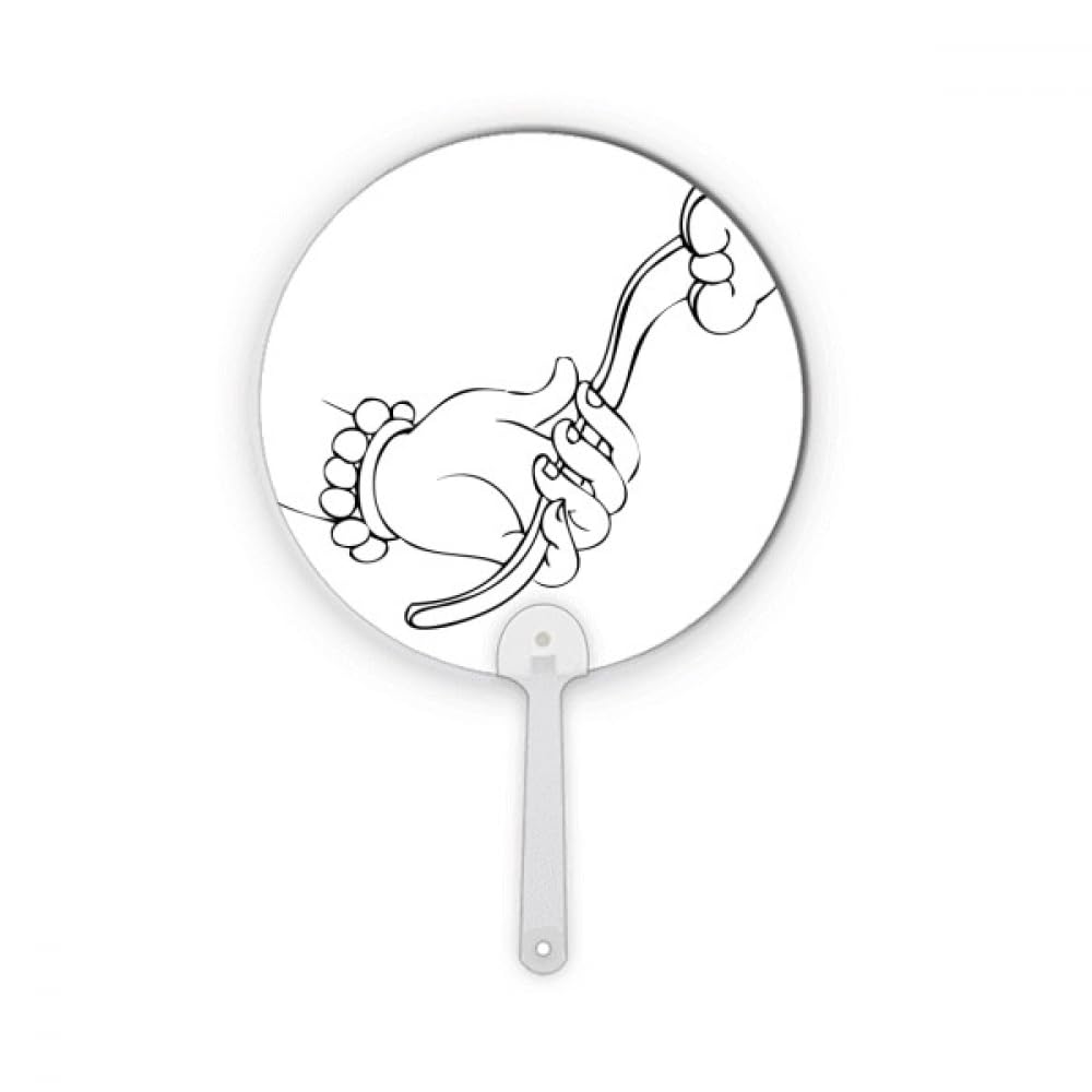 Éventail motif rond ruyi en plastique pour magnifier votre salon