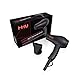 Travel Mini Hair Dryer Ceramic Ionic 1000 Watts Blow Dryer for RV Lightweight 2 Speed Settings with a Concentrator, Black