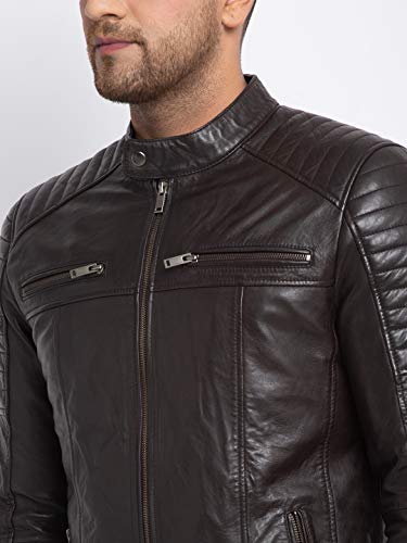 Image of TEAKWOOD LEATHERS Men Solid Jacket