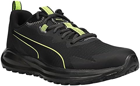 PUMA Men's TWITCH RUNNER TRAIL Sneaker, Puma Black-Lime Squeeze, 7 | Image 1