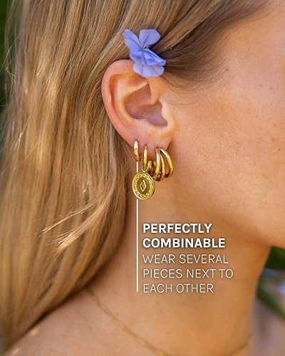 PURELEI® Ike Earrings – stainless steel jewelry – Water-resistant earrings for women – 0.55 inch diameter – Fashion jewelry for your individual look 6