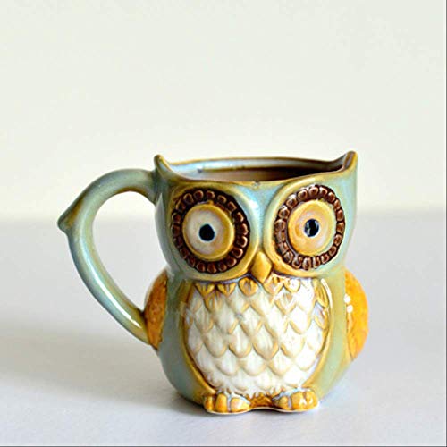 Tasse à café en céramique, motif chouette, motif de dessin animé