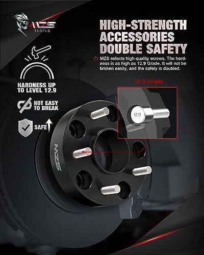 Image of MZS 5x5 Wheel Spacers 2 inch M14x1.5 71.5mm for 2018-2026 Wrangler JL JLU 4Pcs