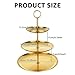 ABuff 3 Tiered Gold Cupcake Stand 2 Pack Stainless Steel Gold Tiered Dessert Stand Cupcake Display Tower 3 Tier Serving Tray Cake Stand for Baby Shower Birthday Party Wedding