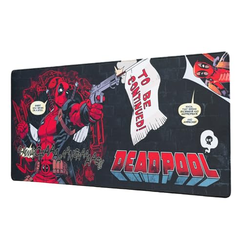 Grupo Erik Tapis de souris XXL ? Marvel Deadpool Gifts | Sous-main de jeu 80 x 35,1 cm | Clavier et tapis de souris en caoutchouc antidérapant | Cadeaux de jeu pour joueur