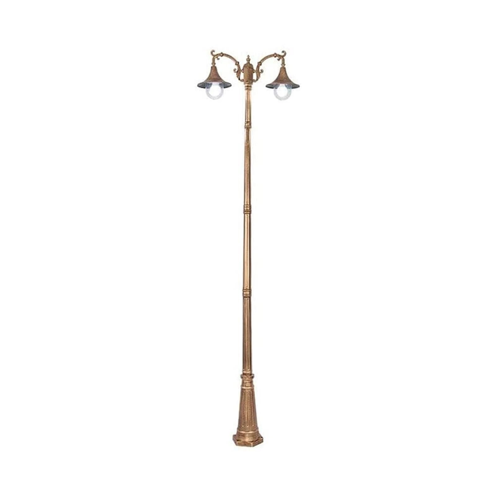 QUSYZD Solar Post Lights Outdoor Lamp Post Light, European Traditional Street Light Vintage Glass Lantern Outdoor Pillar Lamp Column Light Waterproof Column Lamp Decoration,Height 230cm