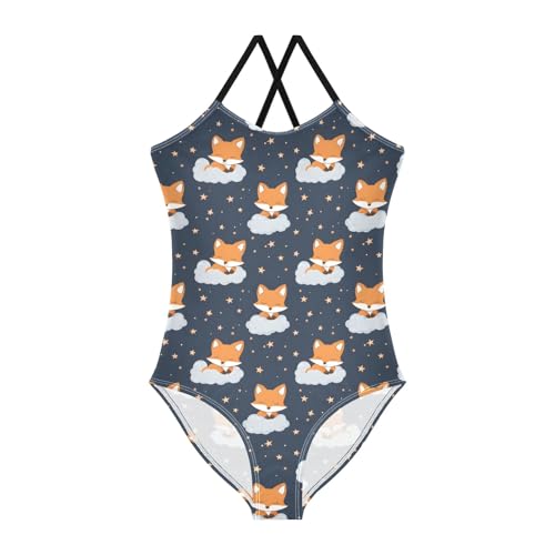 Girl's One Piece Swimsuit Good Night Cute Fox A Beach Bathing Swimwear