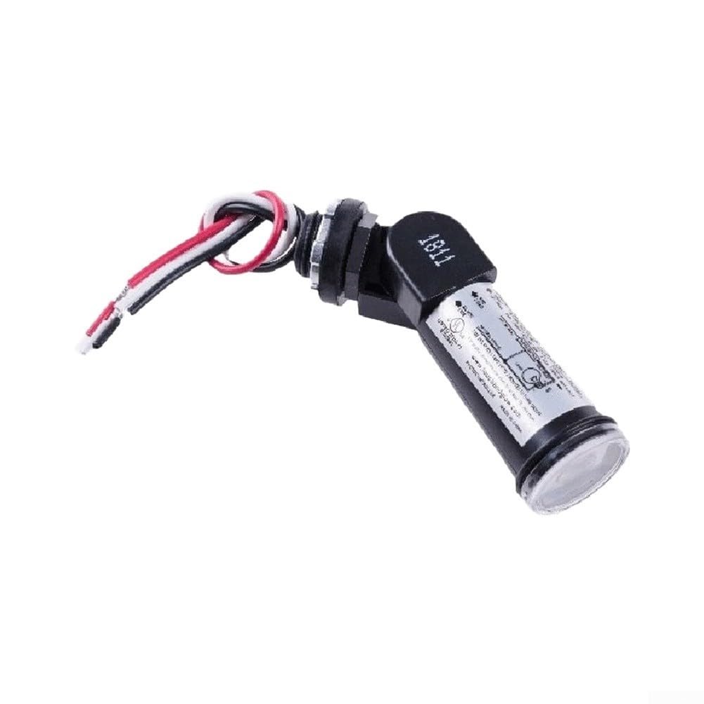 Confezione da 10 sensori crepuscolari da 120 V, resistenti alle intemperie, interruttore relè fotografico con ritardo di 30 secondi, per luci esterne e lampioni, girevole fino a 70 °C