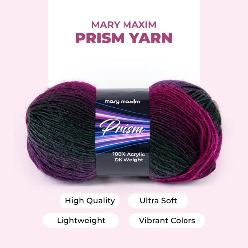 Image of Mary Maxim Prism Yarn, Acrylic Multicolor DK Yarn, 290 Yards, Succulent | Ombre Yarn, 3 Weight, Machine Wash, For Knitting and Crochet, Create Baby Items, Blankets, Afghans, Clothing Variegated Yarn