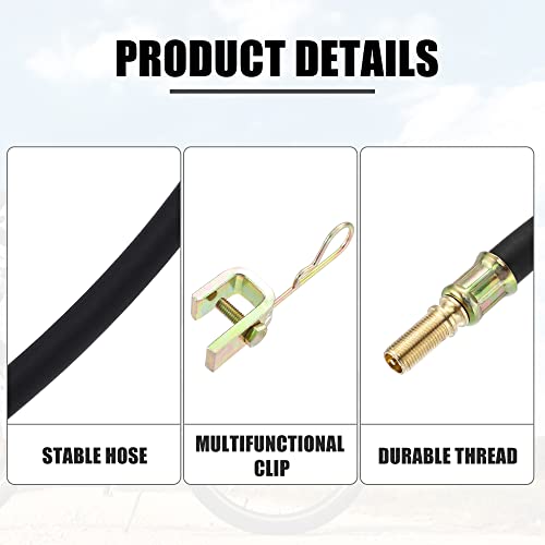 Image of X AUTOHAUX 8pcs Tire Valve Extension Stem Adaptor Tool 4 Dual Valve Stem Extender Pipes 15cm / 5.9Inch 4 Clips for Car Truck Motorcycle Bike Trailer RV