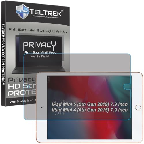 Image of Privacy Matte Anti Peep Screen Guard Compatible With iPad Mini 4 2015 4th Gen Tablet, iPad Mini 5 2019 5th Gen 7.9 inch Inch Tab Anti Spy Screenguard Not a Tempered Glass Screen Protector