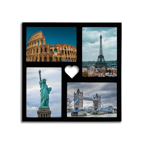 GENTLE DEER Collage Picture Frames Photo Frame for Wall Hanging & Tablet Display (Black 5X7)