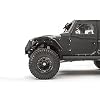 Fab Fours 07-18 JK F/FNDRFLR; 18-19 JL, Black (JK1003-1)
