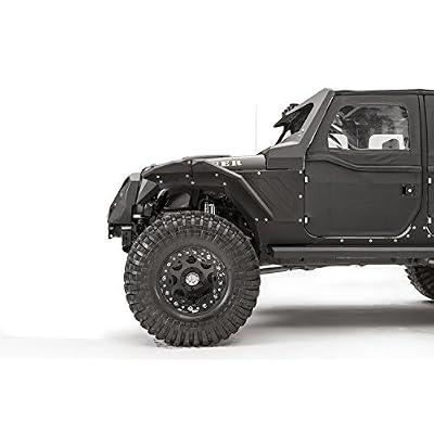 Fab Fours 07-18 JK F/FNDRFLR; 18-19 JL, Black (JK1003-1)