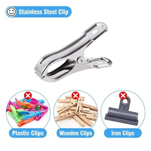 Clips de jardín de acero inoxidable 120 piezas de alta durabilidad para exteriores 5